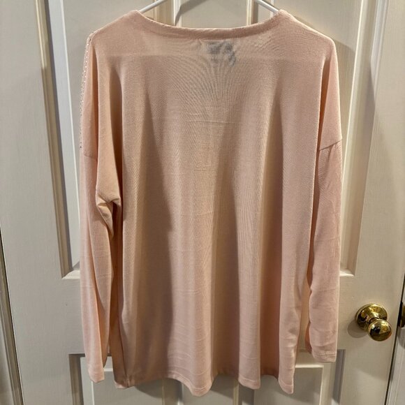 New Direction Women's Long Sleeve Embellished Blush Knit Sweater ~ Med ~ NWT - Picture 4 of 4